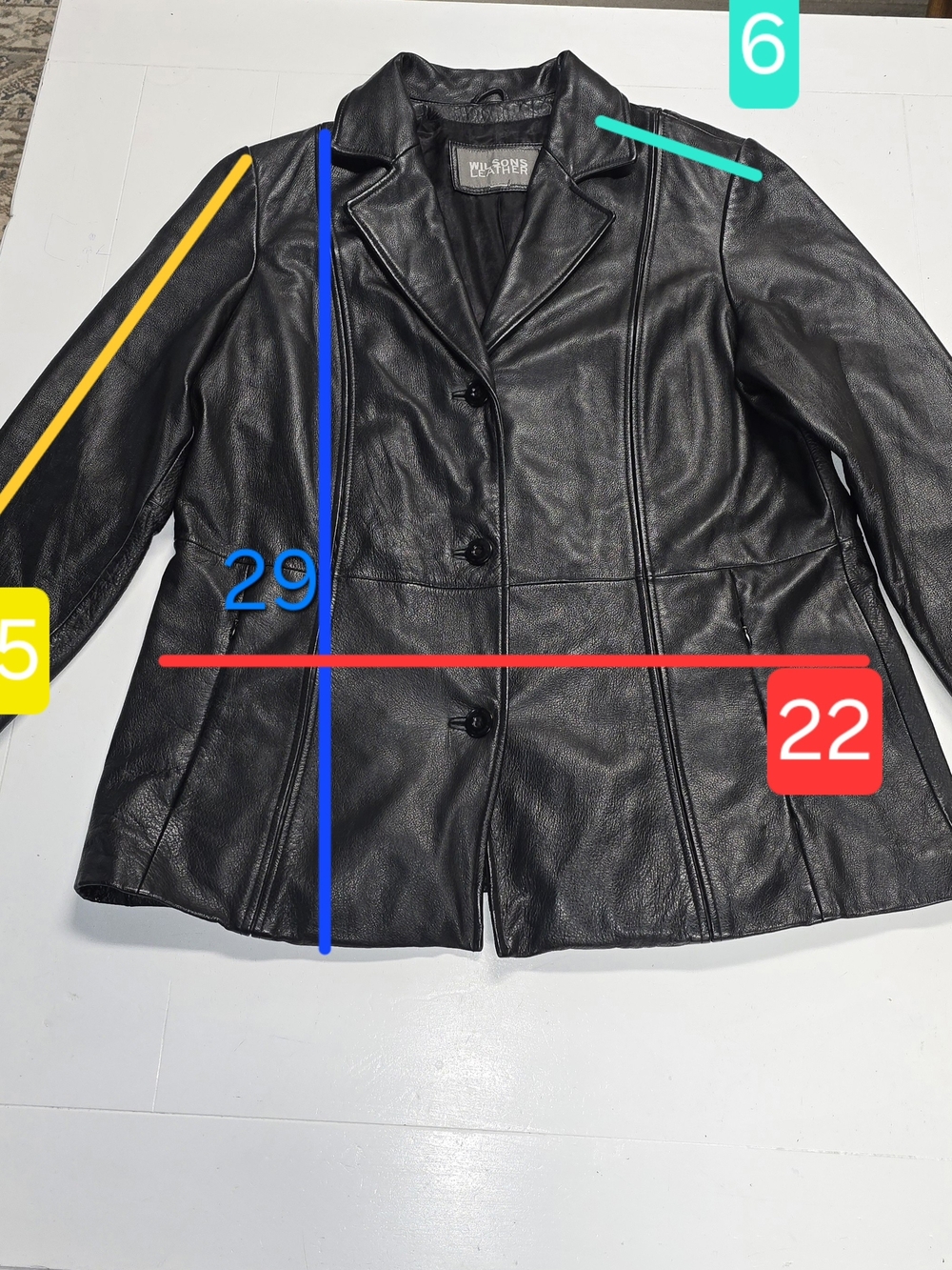 Wilsons Leather Women's Black Leather Blazer Jacket